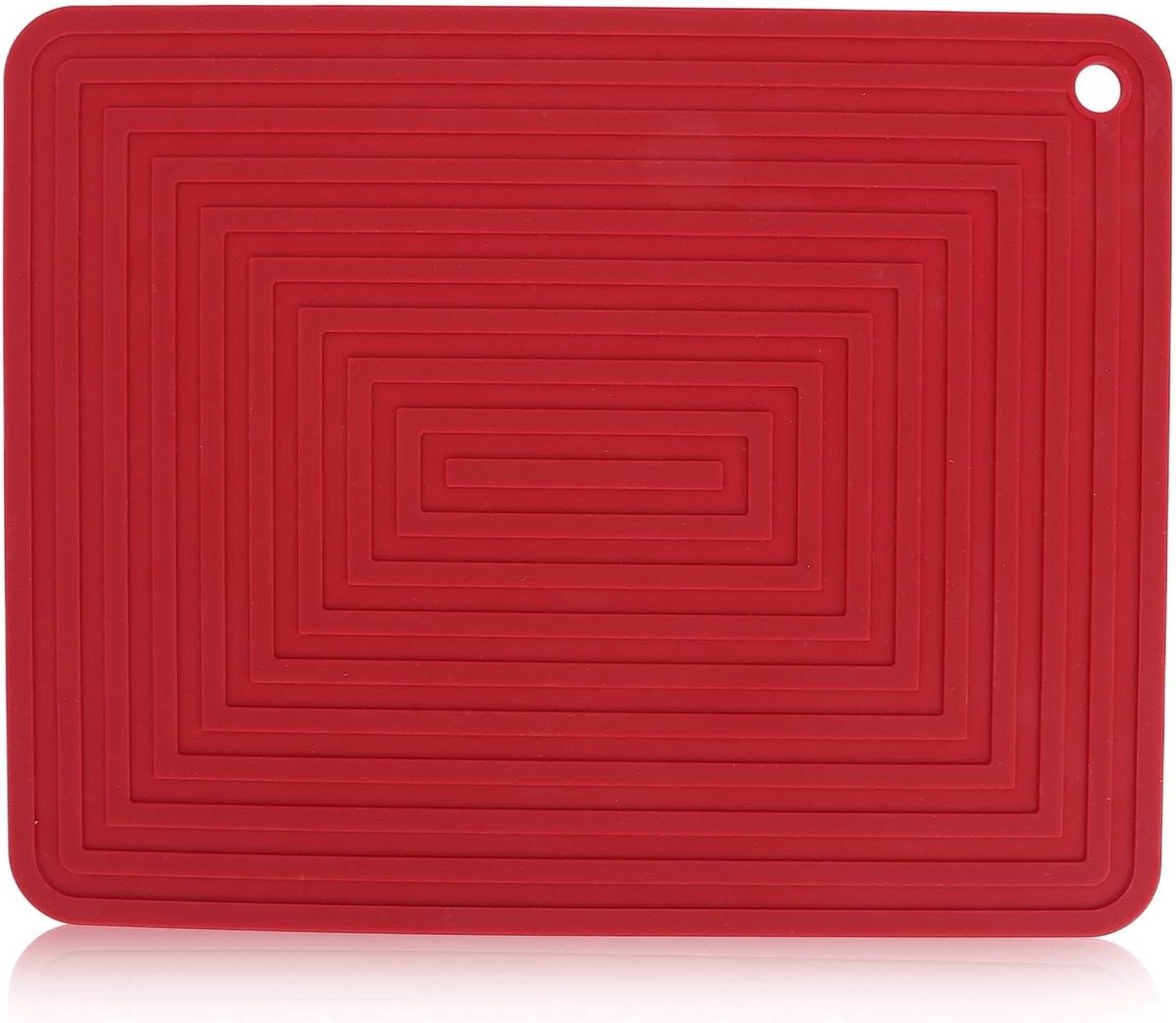 Afdruiprek voor Aanrechtblad en Gootsteen - Hittebestendig en Antislip - Duurzaam - Rood