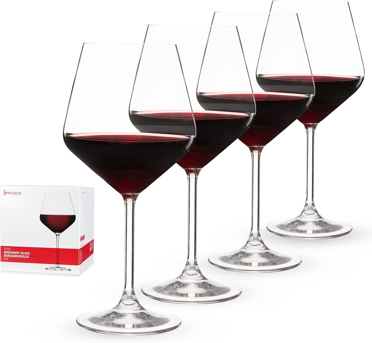 Set van 4 Bordeaux Wijnglazen van Kristalglas - 640 ml