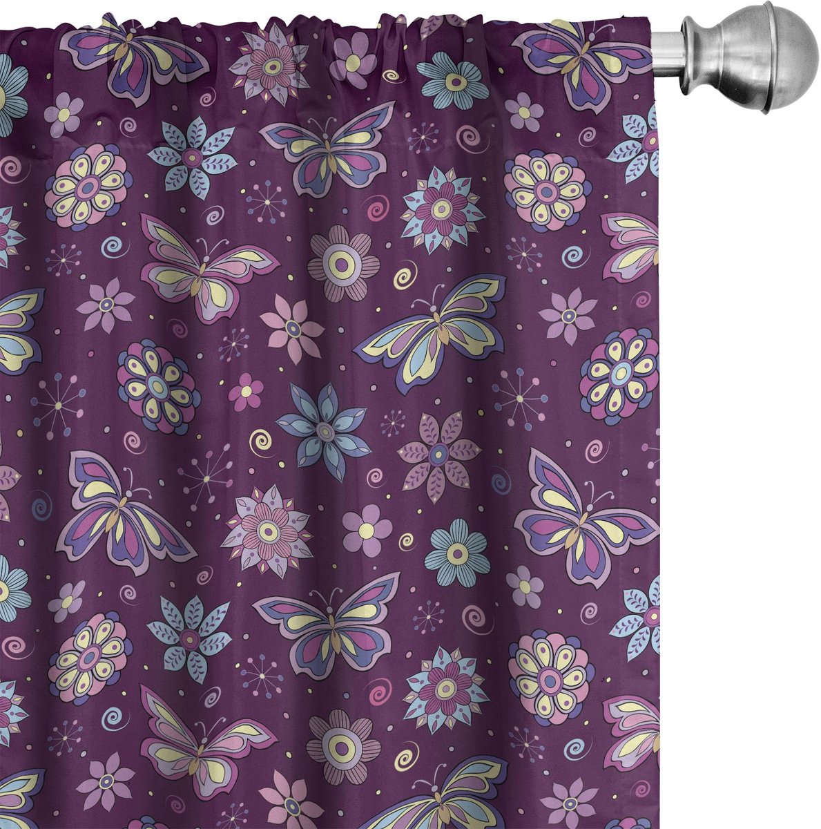 ABAKUHAUS gordijnen – set van 2 – 150 x 175 cm – microvezel multikleurig Mehrfarbig