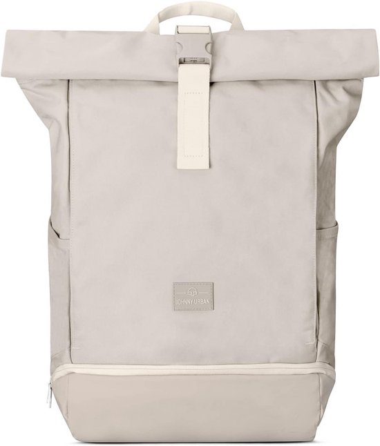 RANZN® Barcelona Premium Rolltop rugzak voor dames en heren, waterafstotend, met schoenenvak en flexibele yoga-opbergruimte, dagrugzak met laptopvak, Rood, 28 x 13 x 40 cm