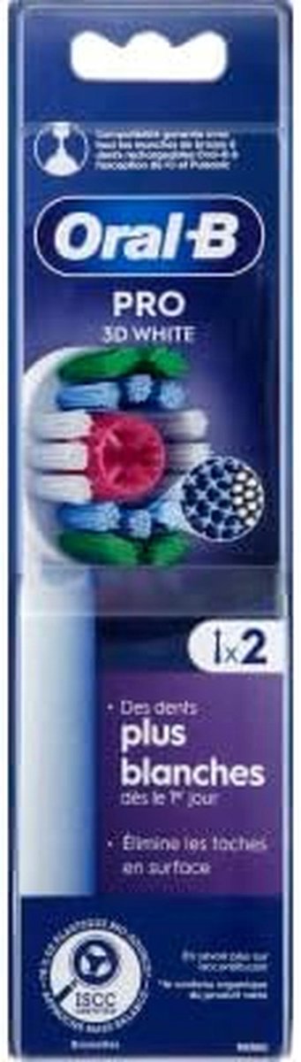 Opzetborstels 3D Wit Tandenpoetsen - 2 Stuks