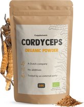 Cupplement Cordyceps Poeder Biologisch 60 gram - Paddenstoel paddenstoelen – Energie - Vegan - Zonder toevoegingen - Lab getest - 30 dagen voorraad per zakje