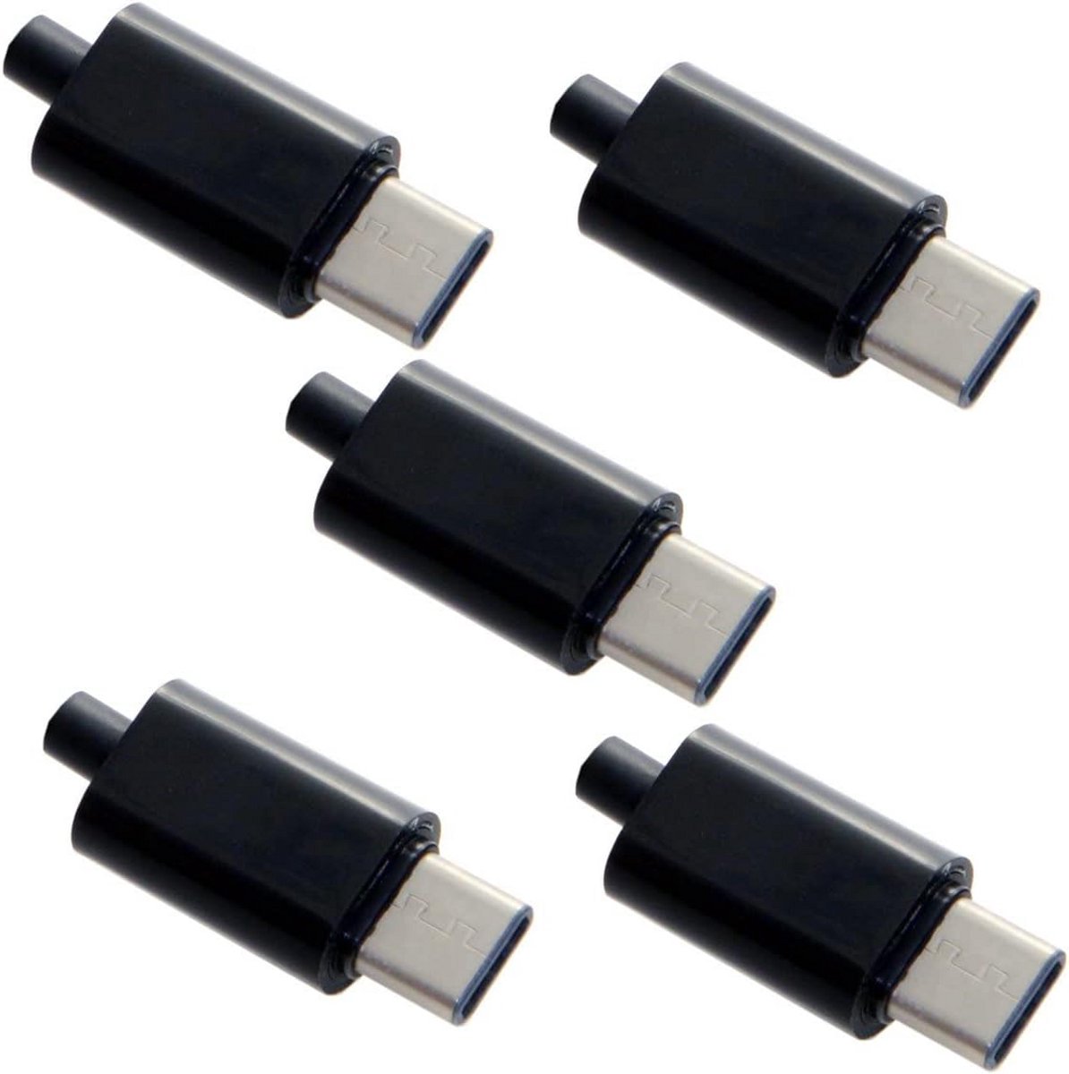 Set van 5 USB 3.1 Type-C Stekkers met SMT-Verbinding voor Zelf Reparatie en Elektronica Projecten