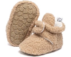 Steppies teddy slofjes voor baby's - bruin