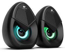 Haut-parleurs PC RGB avec son stéréo pour ordinateur de bureau et portable