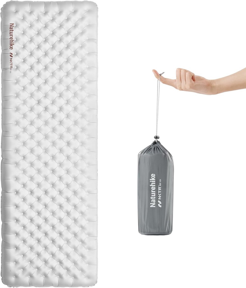 8.8 cm Ultralichte Opblaasbare Camping Slaapmat - Waterdichte Duurzame Luchtmatras met Opblaaszak voor Wandelen & Backpacken