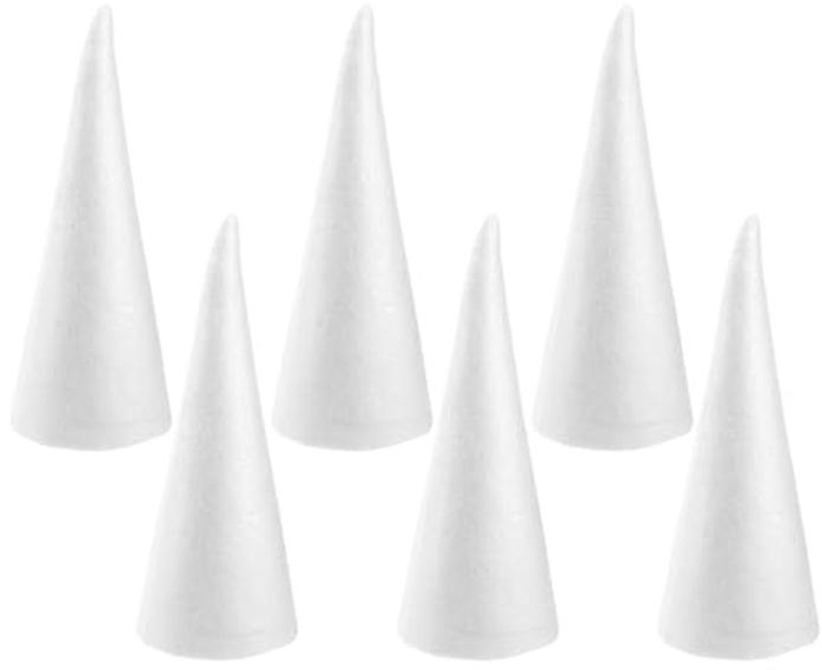 6 Stuks Creatieve Schuim Conen voor DIY Projecten - 24cm