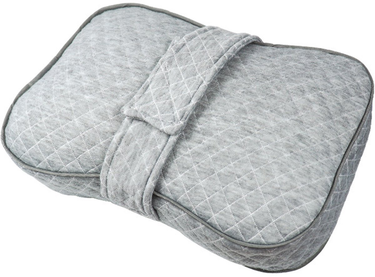 Grijs geruit voetenkussen, 35*23*10 cm, beenkussen met bandjes voor knieondersteuning, geschikt voor zijslapers, traagschuim, PP-schuim, beensteunkussen.