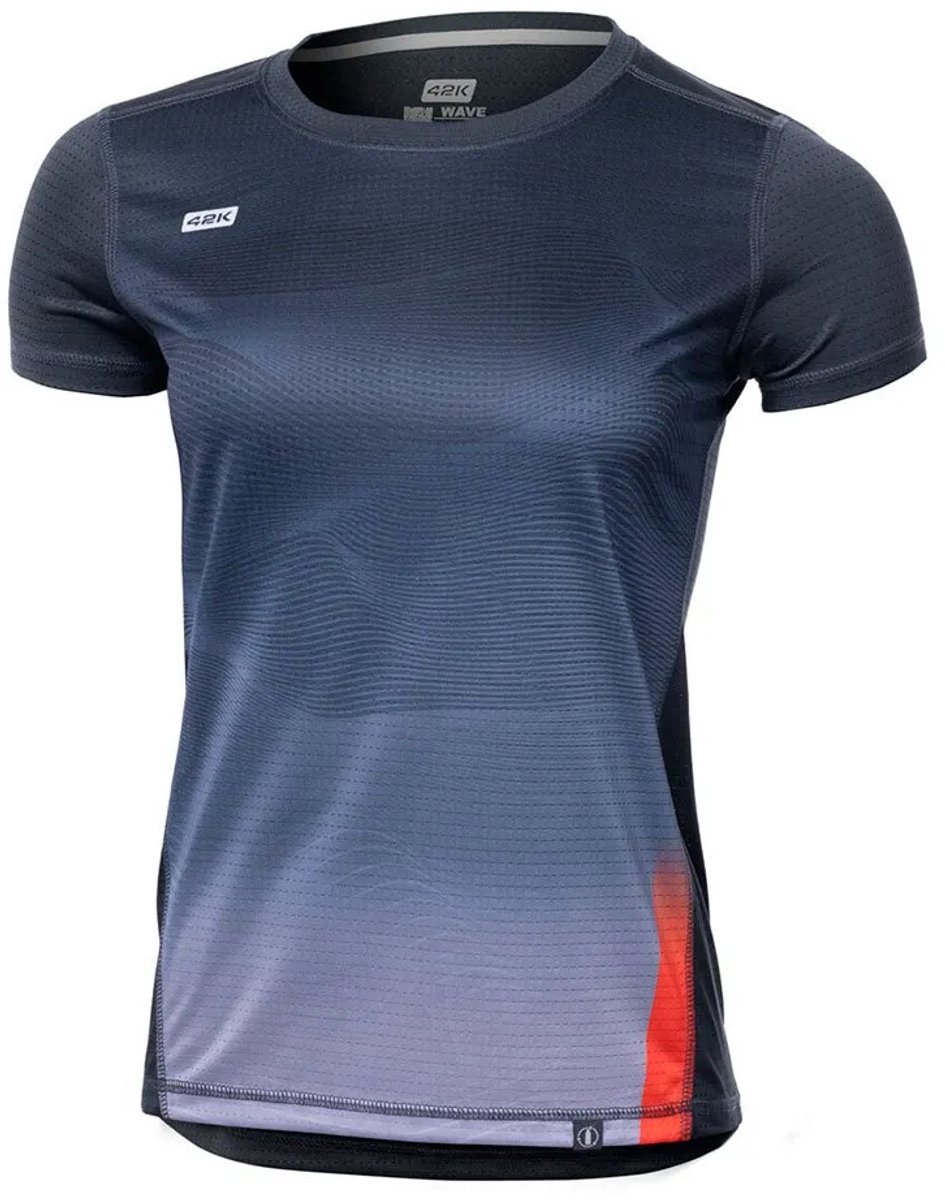 42k Running Wave T-shirt Met Korte Mouwen Blauw XL Vrouw