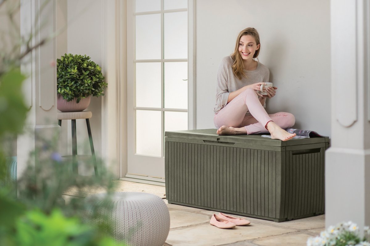 Keter Springwood Coffre de rangement - 305L - 123x53,5x57cm - Vert