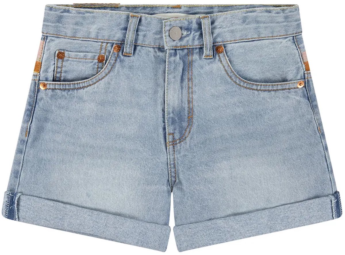 Levi´s ® Kids Mini Mom Embroider Korte Broek 8 Years Meisjes Blauw
