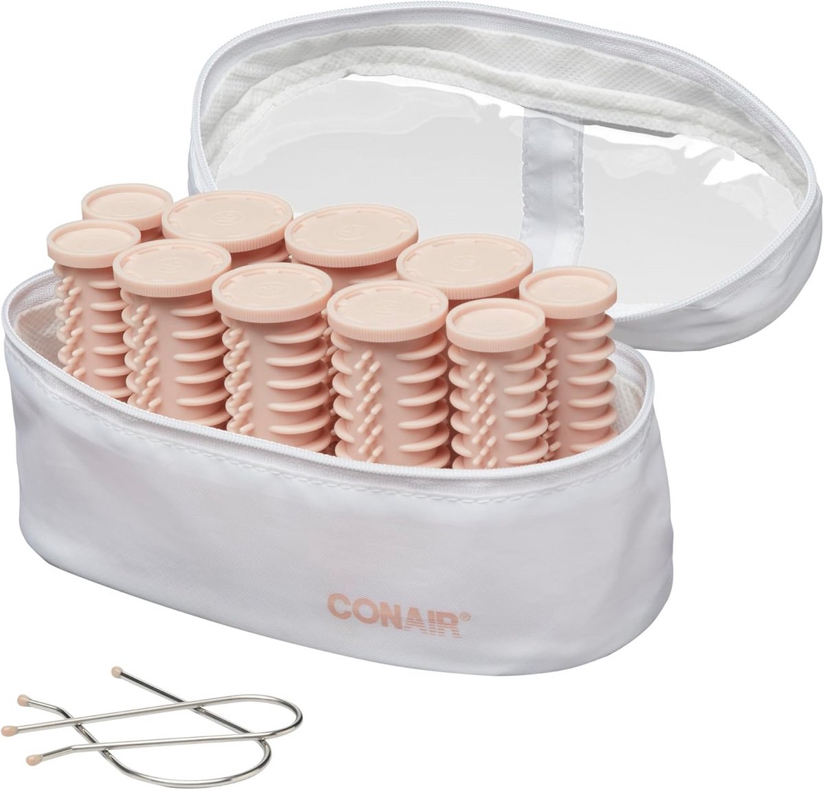 Compacte Set Hete Krulspelden met 10 Rollen en Clips voor Snelle Krullen