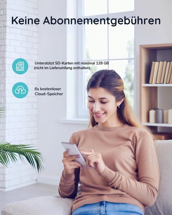 BOIFUN J1 Slimme Video Deurbel met Camera - Deurbelcamera draadloos - 2K-videodeurbel met bel - 2-weg audio - directe waarschuwing - Live videogesprek, 24/7 opname, Mens- en bewegingsdetectie - 2,4G wifi - Geen abonnementskosten van Merkloos — afbeelding 3