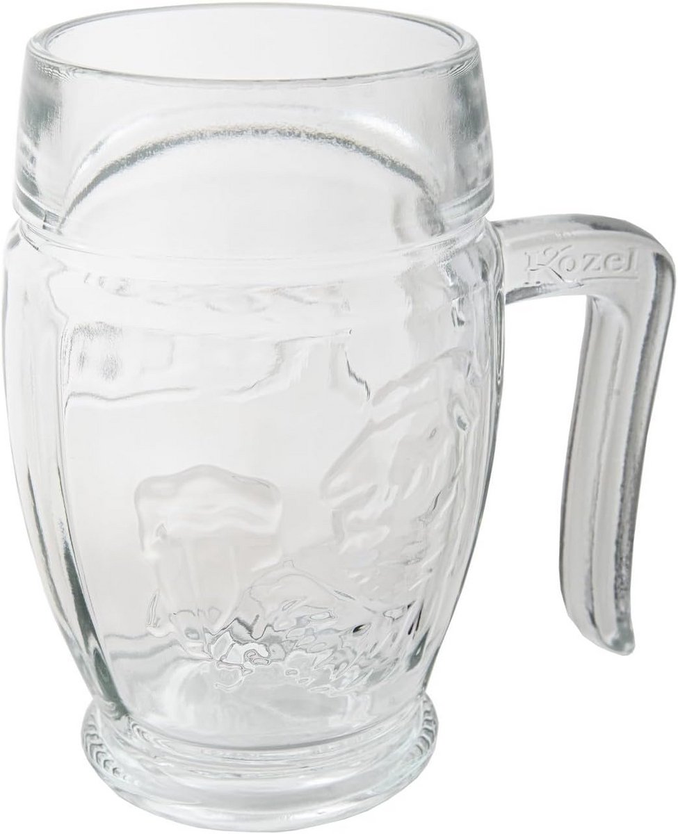 Gehoornd Bierglas 0,5 L - Set van 6 - Tsjechisch Design - Lichtgewicht
