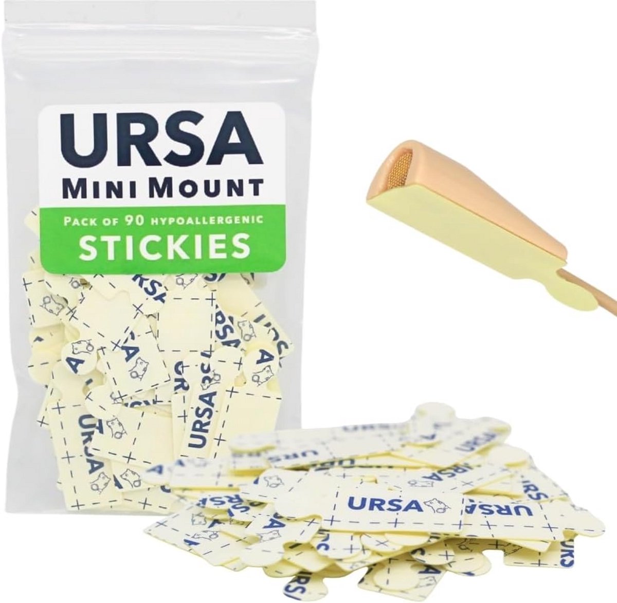 Mini Mount Stickies - Laagprofiele hypoallergene stickies voor lavaliermicrofoons, past op alle lavaliermicrofoons (90 pack)