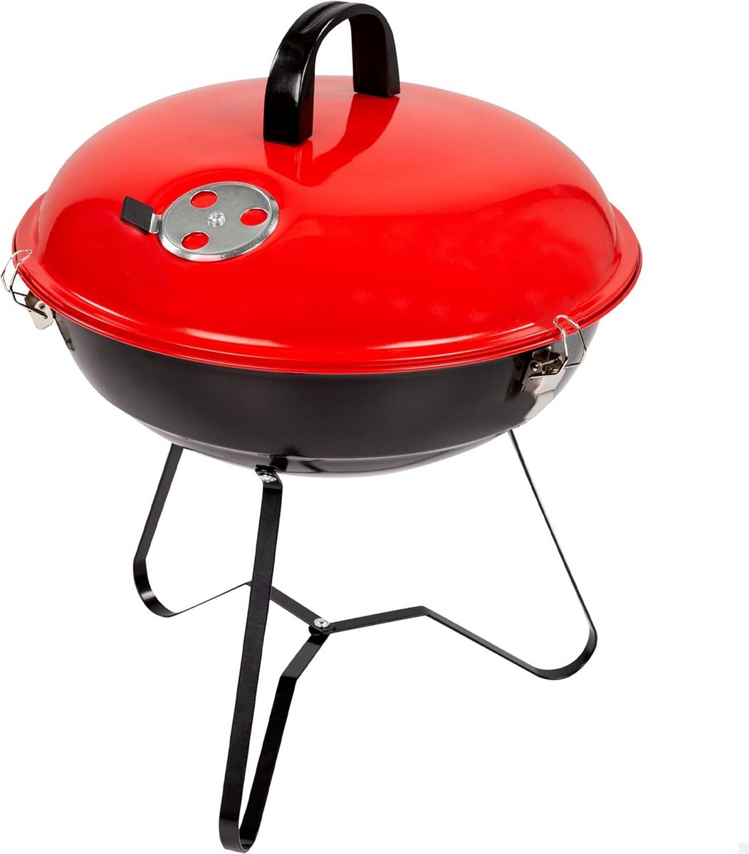 Draagbare Houtskoolbarbecue met Deksel - Compact en Licht voor Buiten en Camping