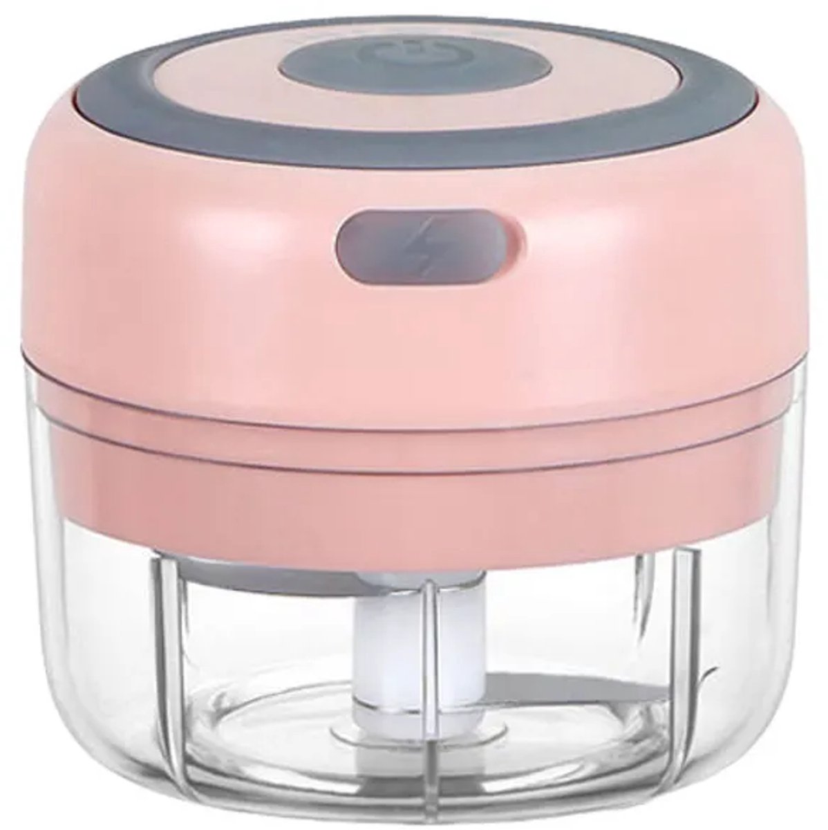 Elektrische knoflookpers, USB-oplader, draagbare knoflookschiller, knoflookhakker, knoflookpers, elektrische knoflookmolen, 100 ml (roze)