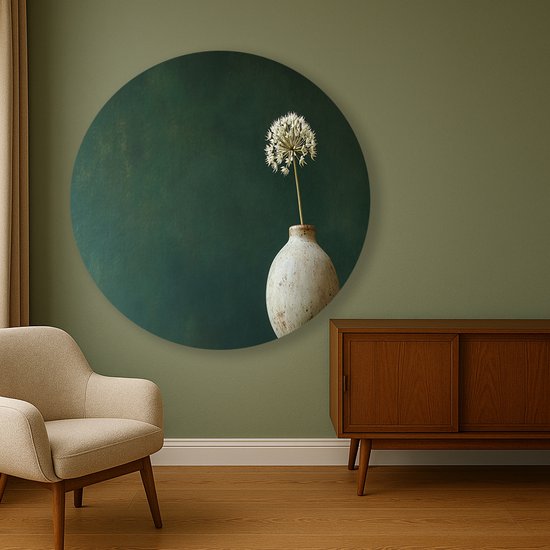 Bloemscherm – modern – design – Dibond muurcirkel – 60x60 cm
