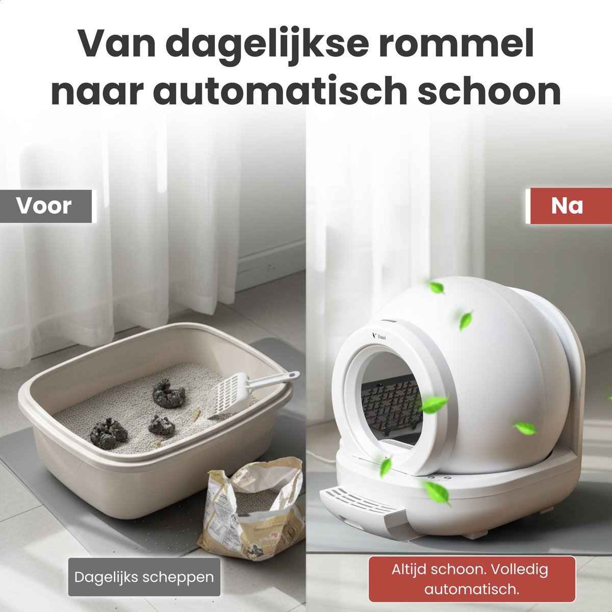 Vosoi Automatische Kattenbak - 65L Zelfreinigend met App thumbnail 5