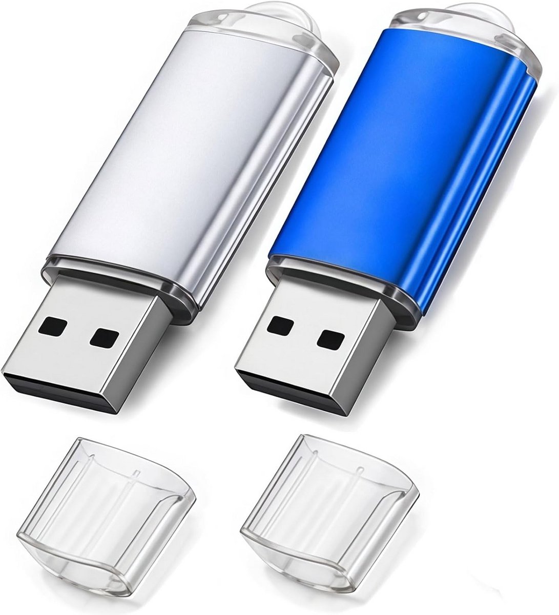 2-pack USB Geheugenstick 32GB Metaal USB 2.0 voor Dataopslag
