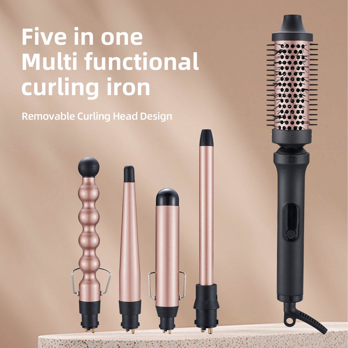 Multifunctionele krultang, krultang voor golvend haar en styling set met krultang voor golvend haar