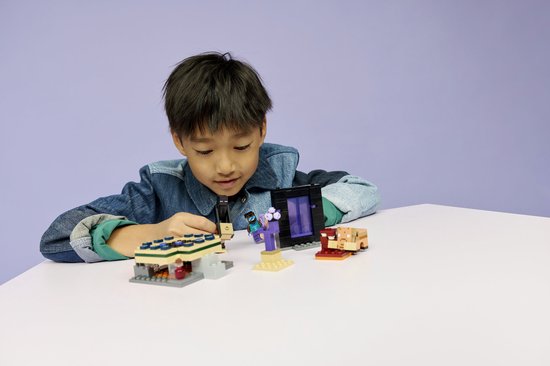 LEGO Minecraft - Voyage au Nether et portail de l'End - Jouets vidéo pour Enfants - 21584