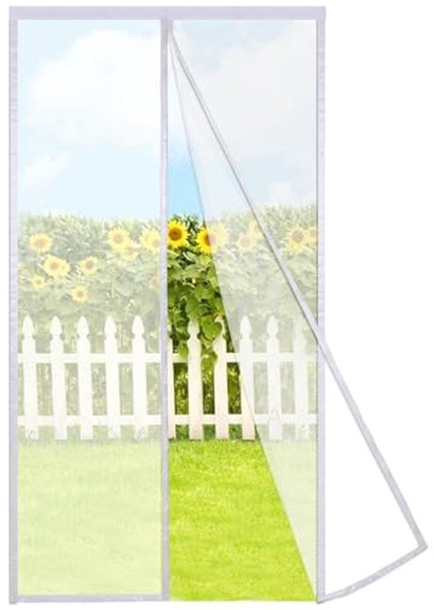 Magnetisch Vliegengordijn 95x215cm - Insectenwerend Muggennet voor Balkondeuren met Automatische Sluiting