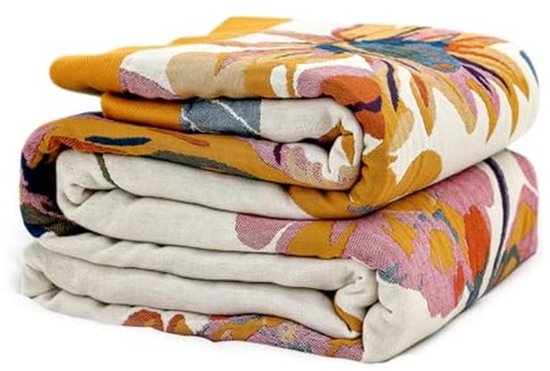 Wieghoeslaken van jersey met vintage bloemen print I Mies & Co