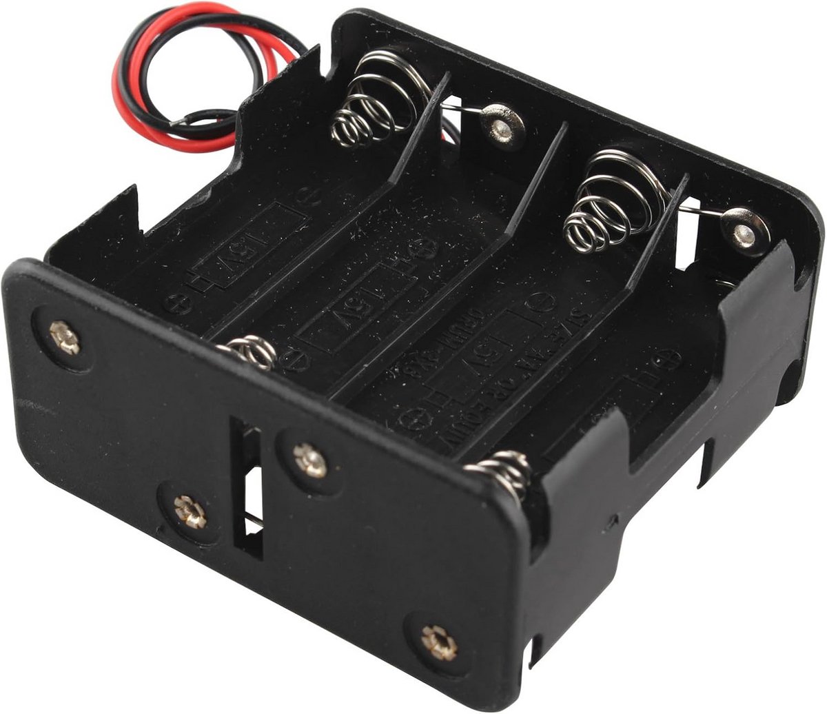 12V Batterijhouder voor 8 AA Batterijen Stapelbaar met Snoer