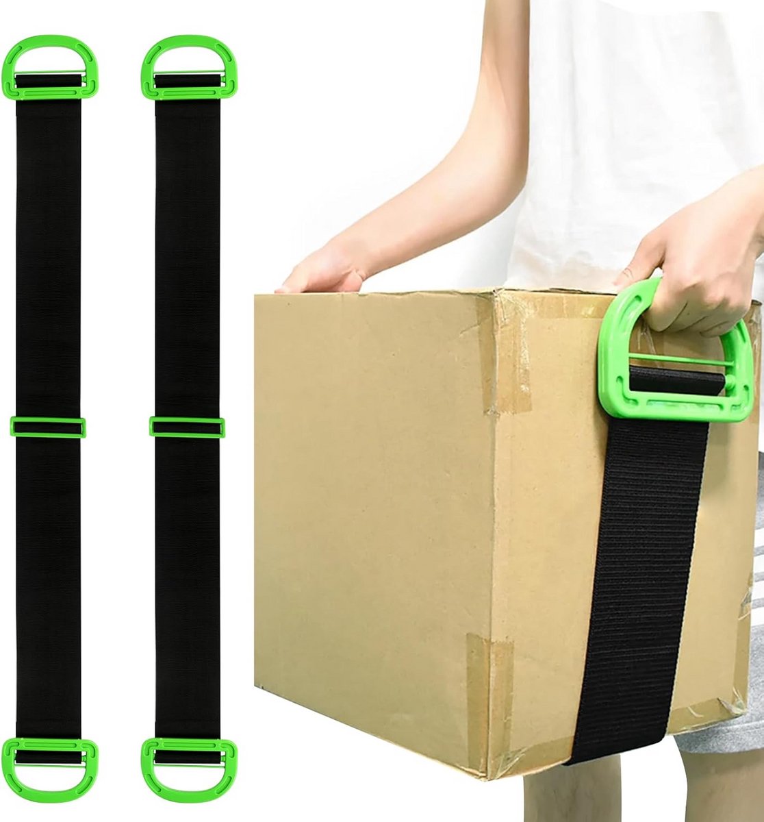 Verstelbare Transportbanden voor Zware Lasten - Set van 2 - Voor Verhuizen, Meubels en Dozen - Tot 1100 kg