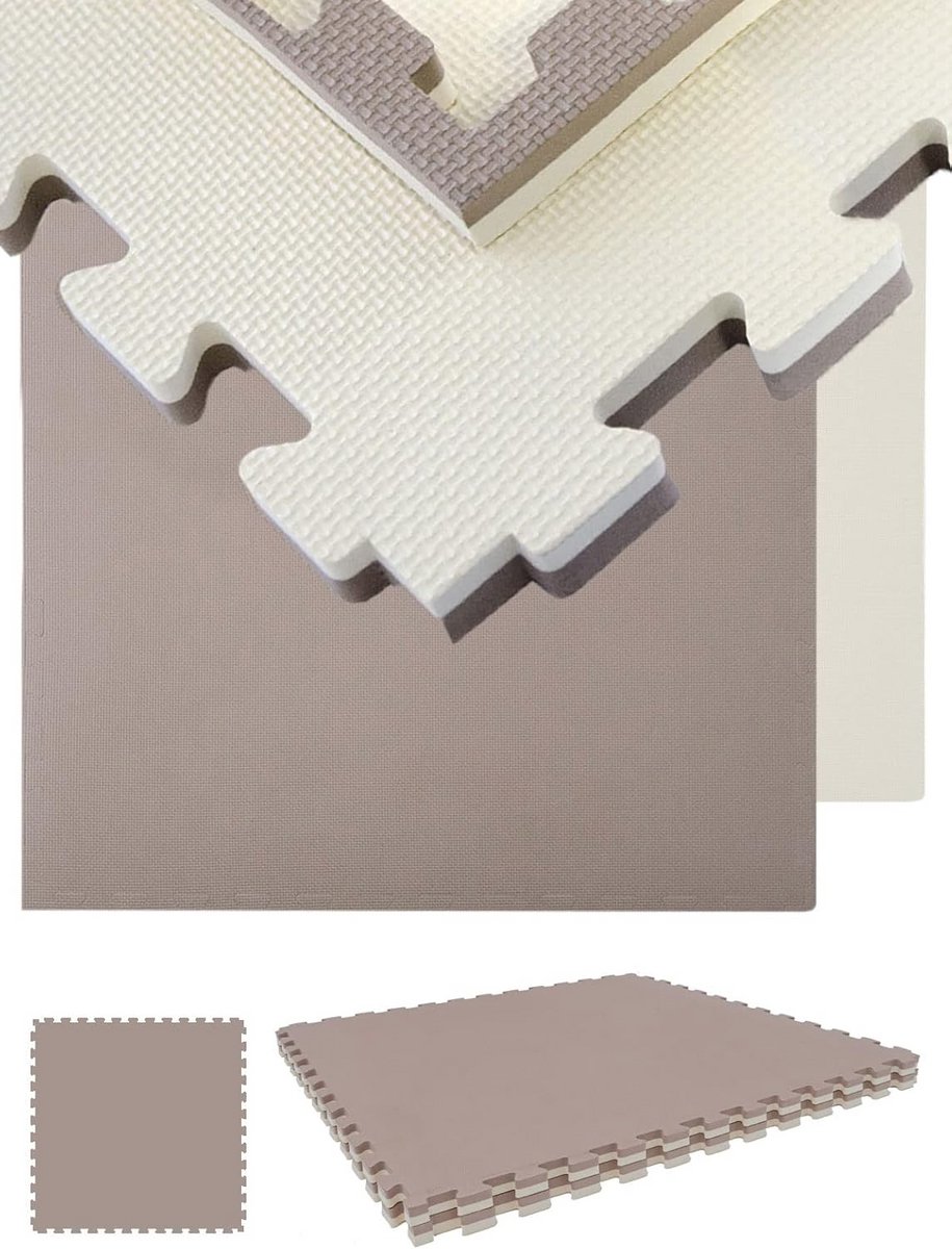 Extra Dikke Fitnessmat Set van 2 - 1,6m² Vloerbescherming voor Thuis Gym, MMA, Yoga