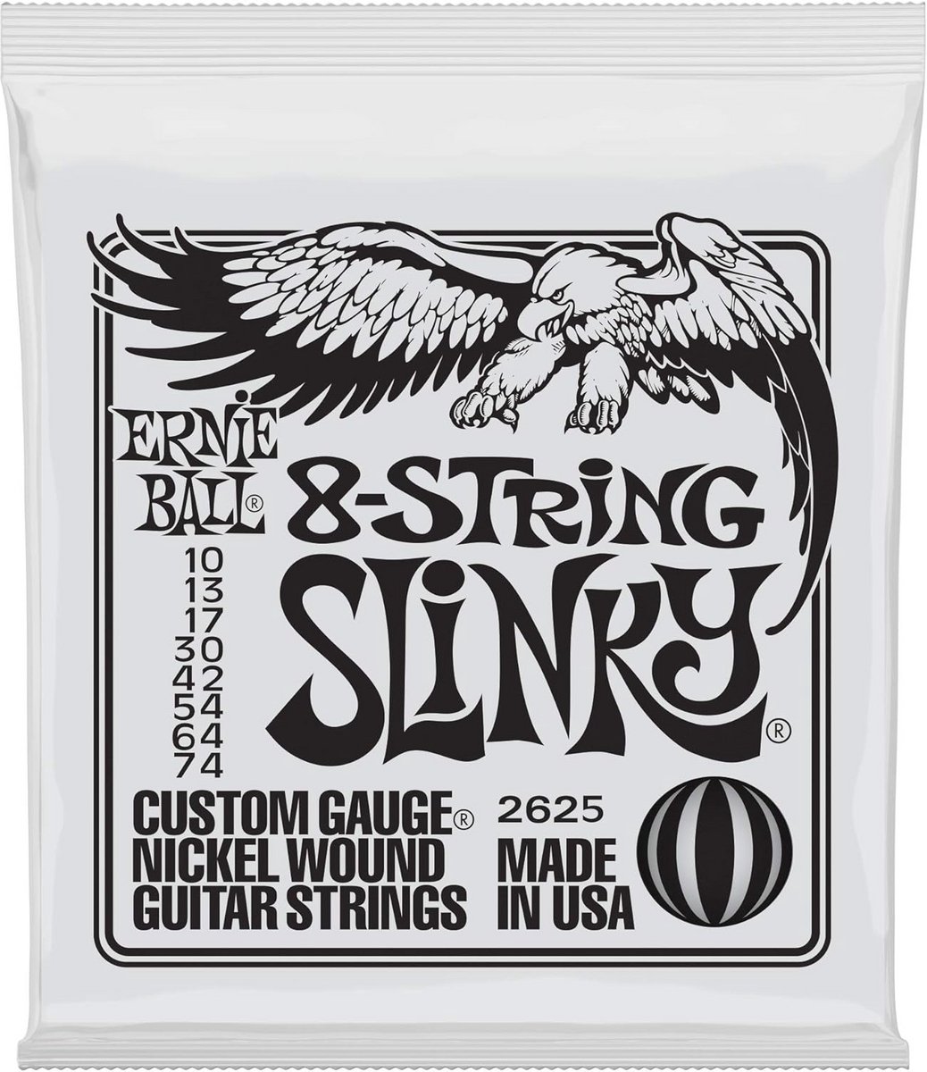 8-String Electric Guitar Strings - Nickel Wound, 10-74 Gauge