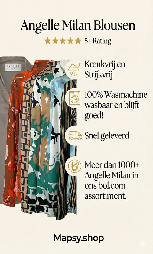 Angelle Milan - Motif vert - Léger et infroissable - En 5 tailles (XXL)