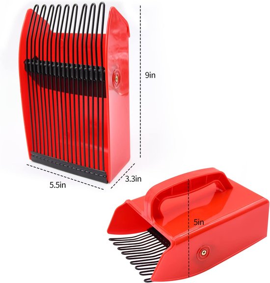 Bessenplukker - met metalen kam en ergonomisch handvat voor eenvoudiger bessen plukken van Merkloos	 — afbeelding 5