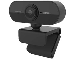 Webcam met Microfoon – PC Camera – Videobellen – 1080P HD Resolutie – 360° Verstelbaar – Zwart