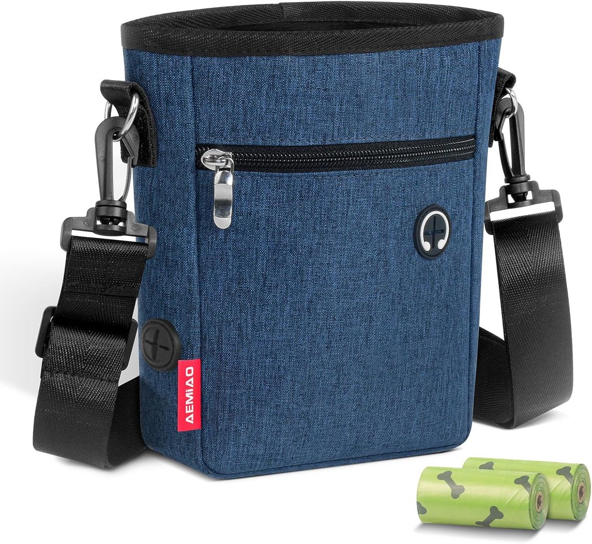 Praktische hondensnoepzak met magnetische sluiting voor training