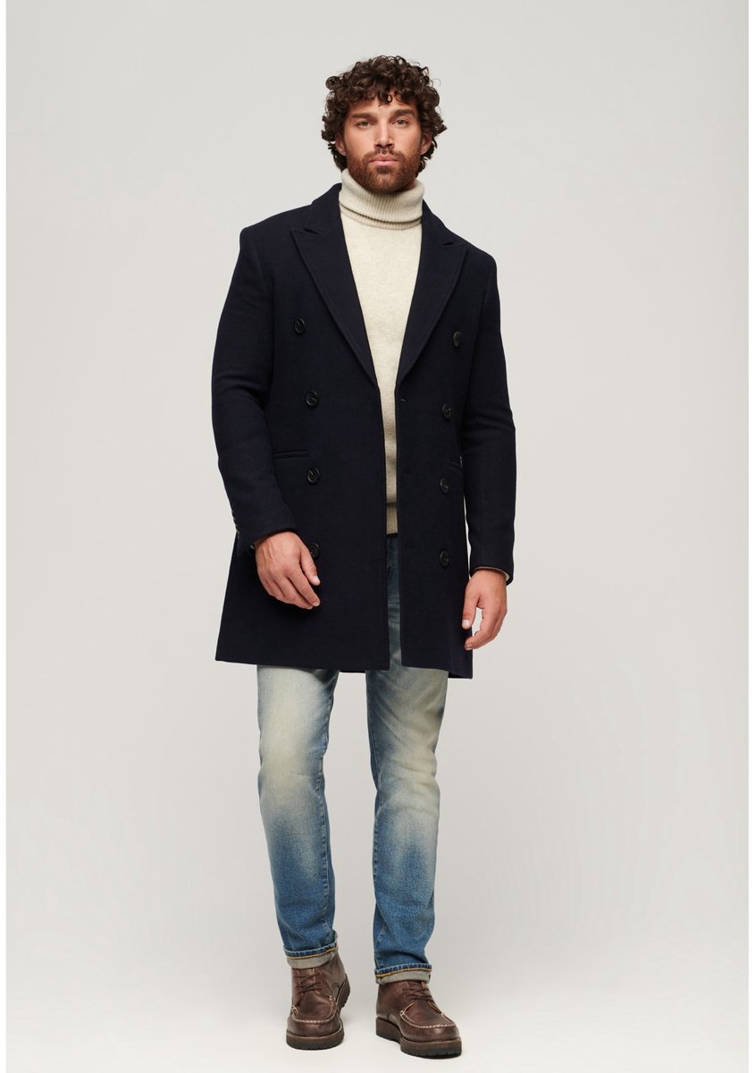 Superdry The Merchant Store Town jas Heren Jassen Blauw