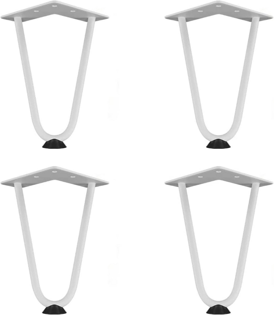 Hairpin Tafelpoten - Robuuste Meubelpoten met Beschermende Basis en Schroeven - 4 Stuks