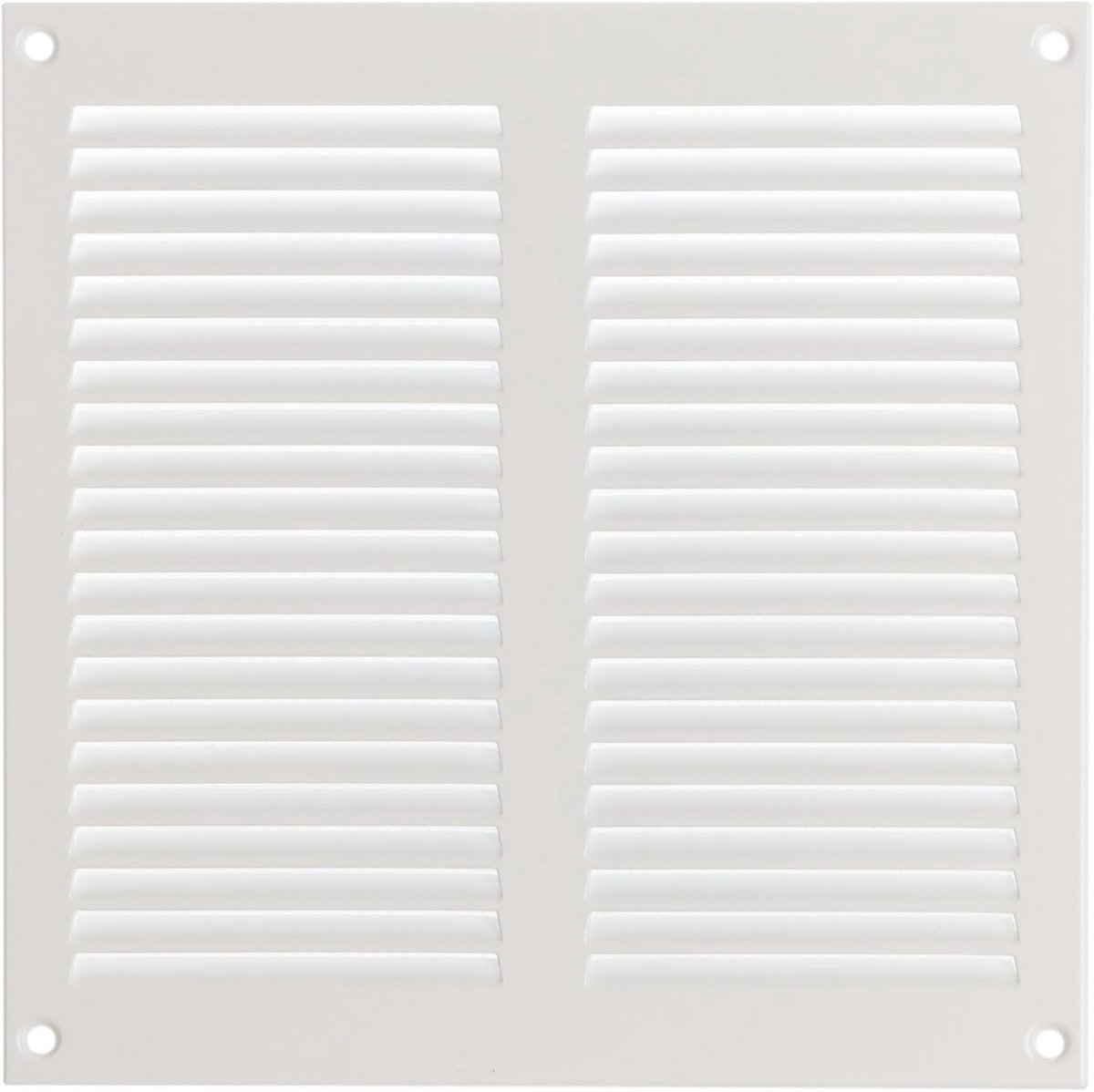 Metalen Ventilatierooster 200x200mm Wit met Insectenhor voor Tochtvrije Afvoerlucht