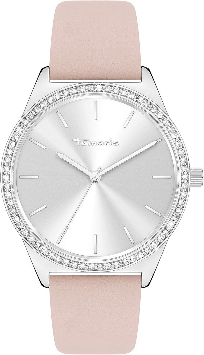 Elegant Dameshorloge Rond met Roestvrijstalen Band en Verwisselbare Leren Band