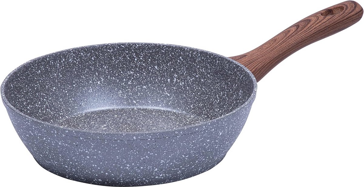 Diepe Kookpan 24 cm met Marmeren Antiaanbaklaag en Ergonomische Handgreep