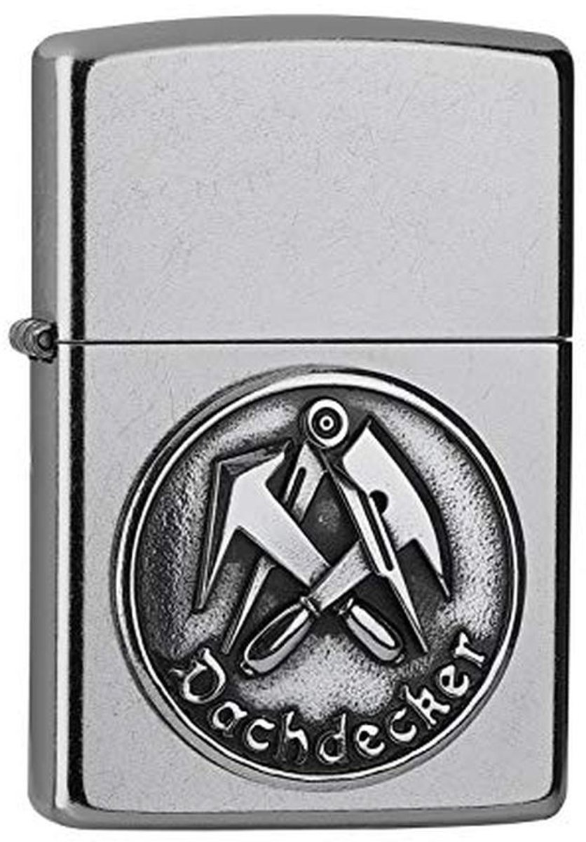 Chroom Dakdekker Handwerker Embleem