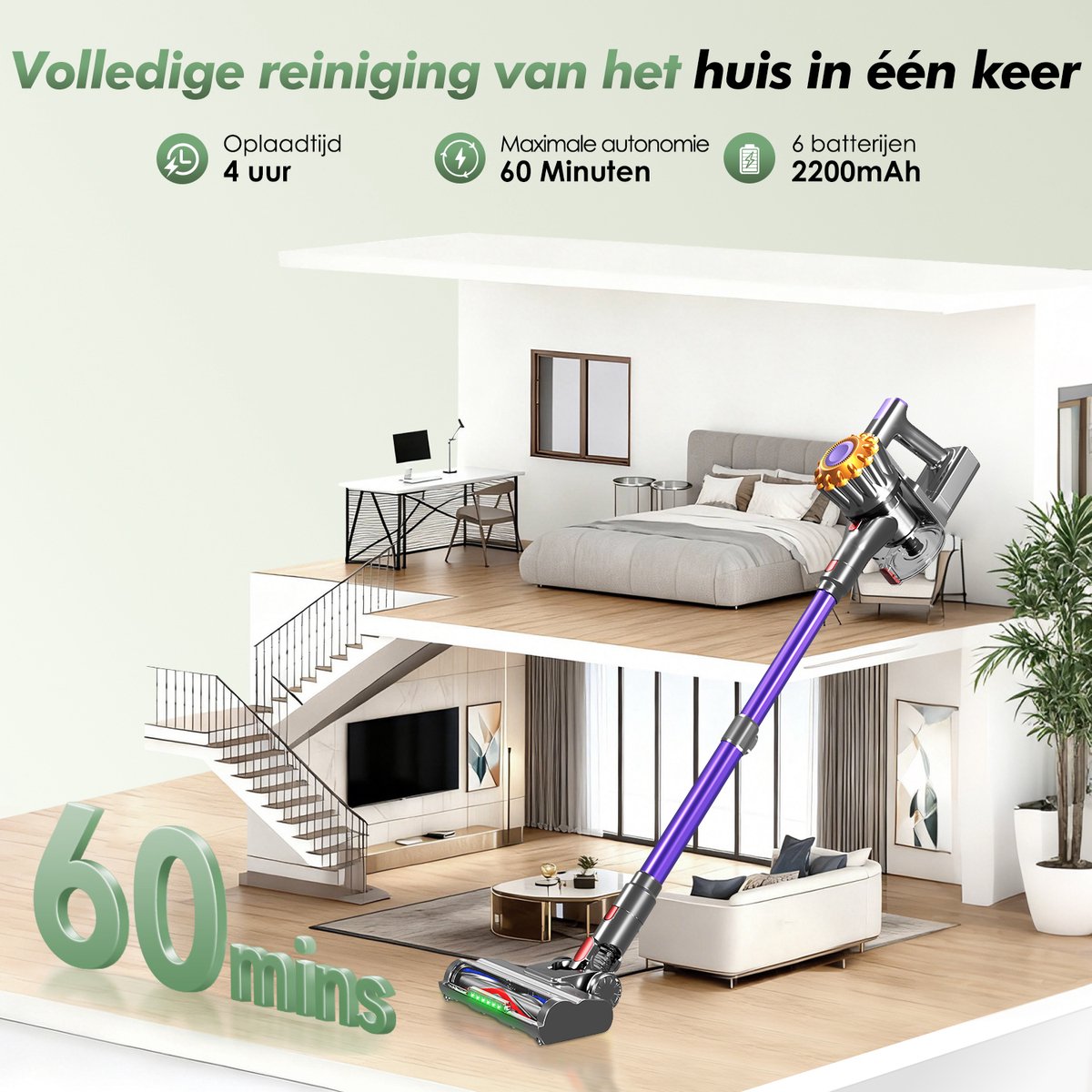 Fukstern Steelstofzuiger Draadloos - afbeelding 3