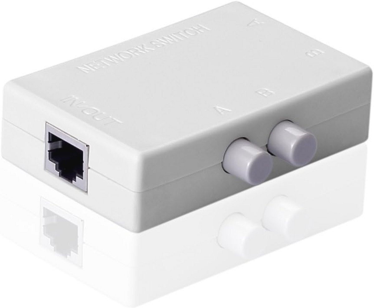 2-poorts Netwerk Switch Selector Hub - 2-in 1-uit / 1-in 2-uit 100Mhz