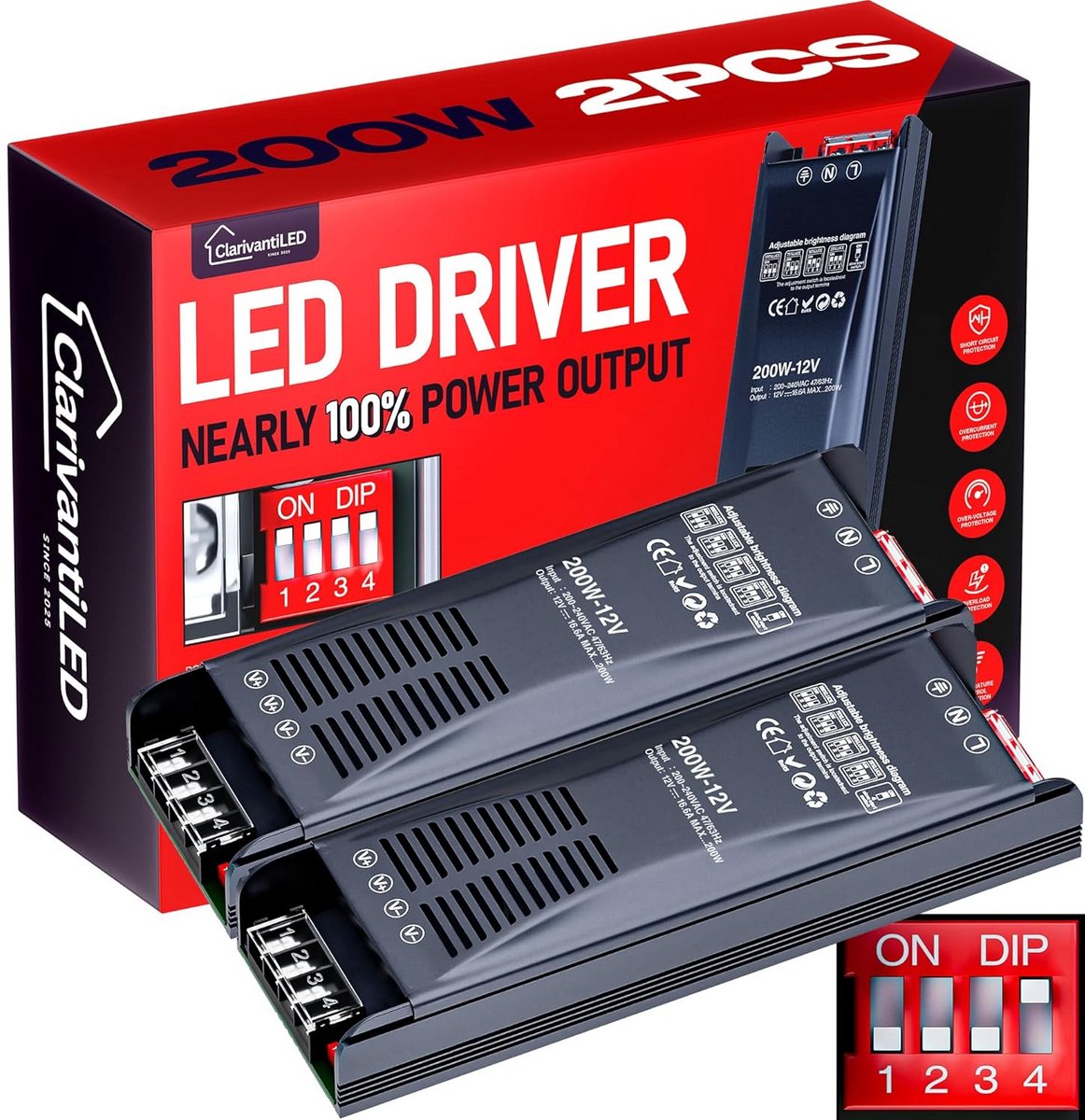 Transformator 220V naar 12V LED-driver 200W