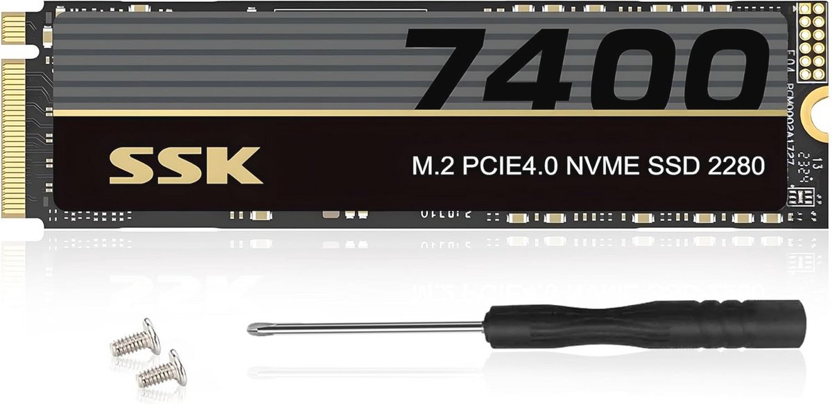 4 TB M.2 NVMe SSD met PCIe Gen 4.0 – Tot 7400 MB/s – Interne Gaming SSD met Lage Stroomverbruik