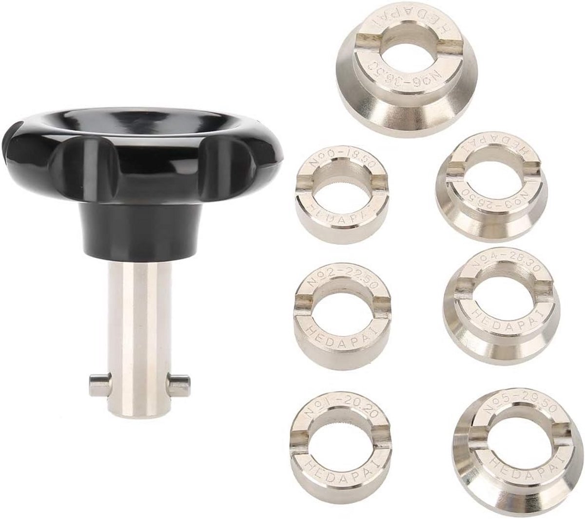 Horlogereparatieset: Kastopener met 7 Stansvormen voor Uurwerken