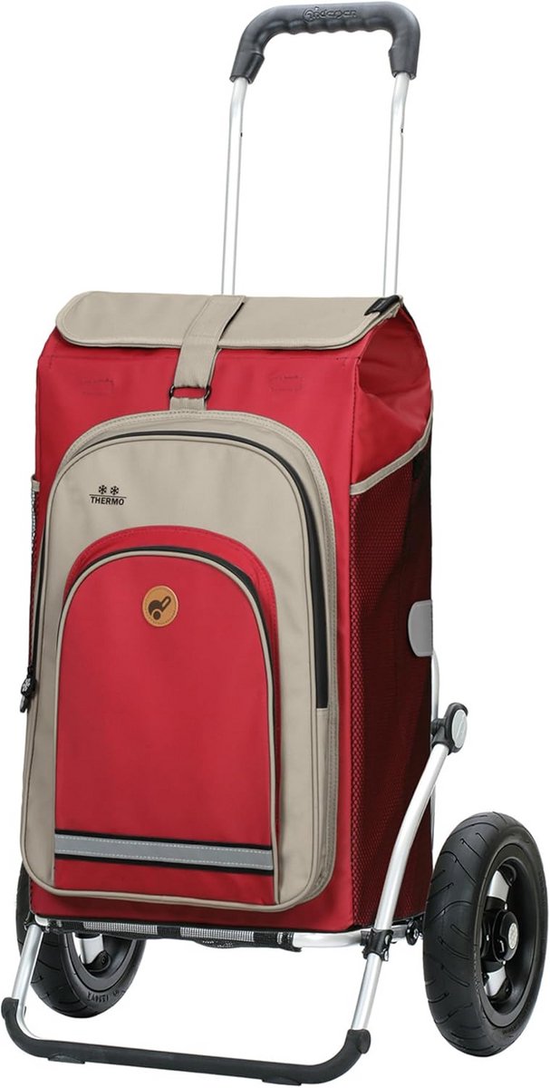Hydro Shopper Tas 2.1 Rood - Grote Boodschappentrolley met Stevig Frame