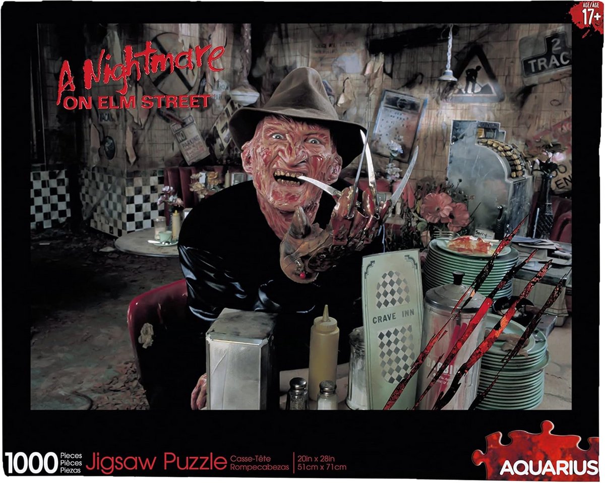 Horror Puzzel 1000 Stukjes - Nachtmerrie op Elm Street Thema - Officieel Gelicenseerd - 50x61 cm