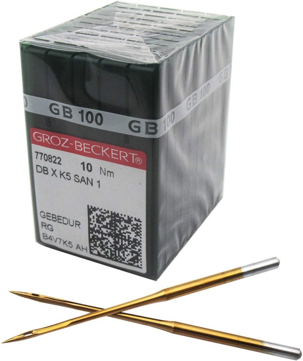 100 Industriële Borduurmachine Naalden DBXK5 SAN1 - Titanium Gecoat voor Stabiliteit